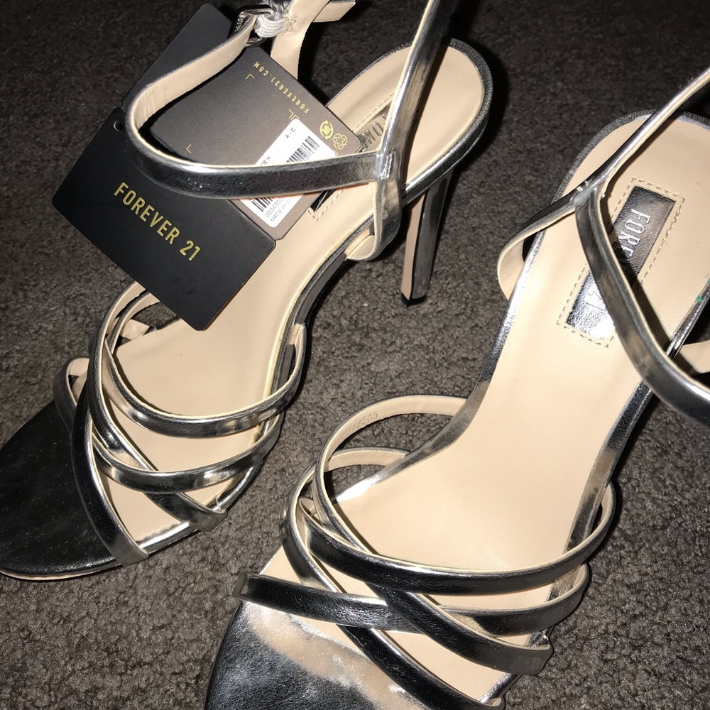 Forever 21 silver high heels